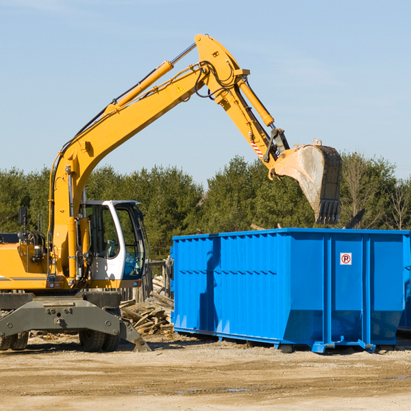 are there any restrictions on where a residential dumpster can be placed in Rose